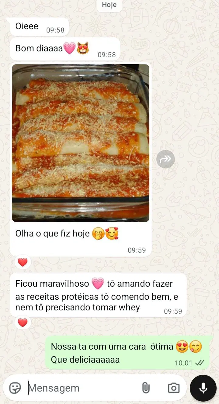 Depoimento de cliente usando o app