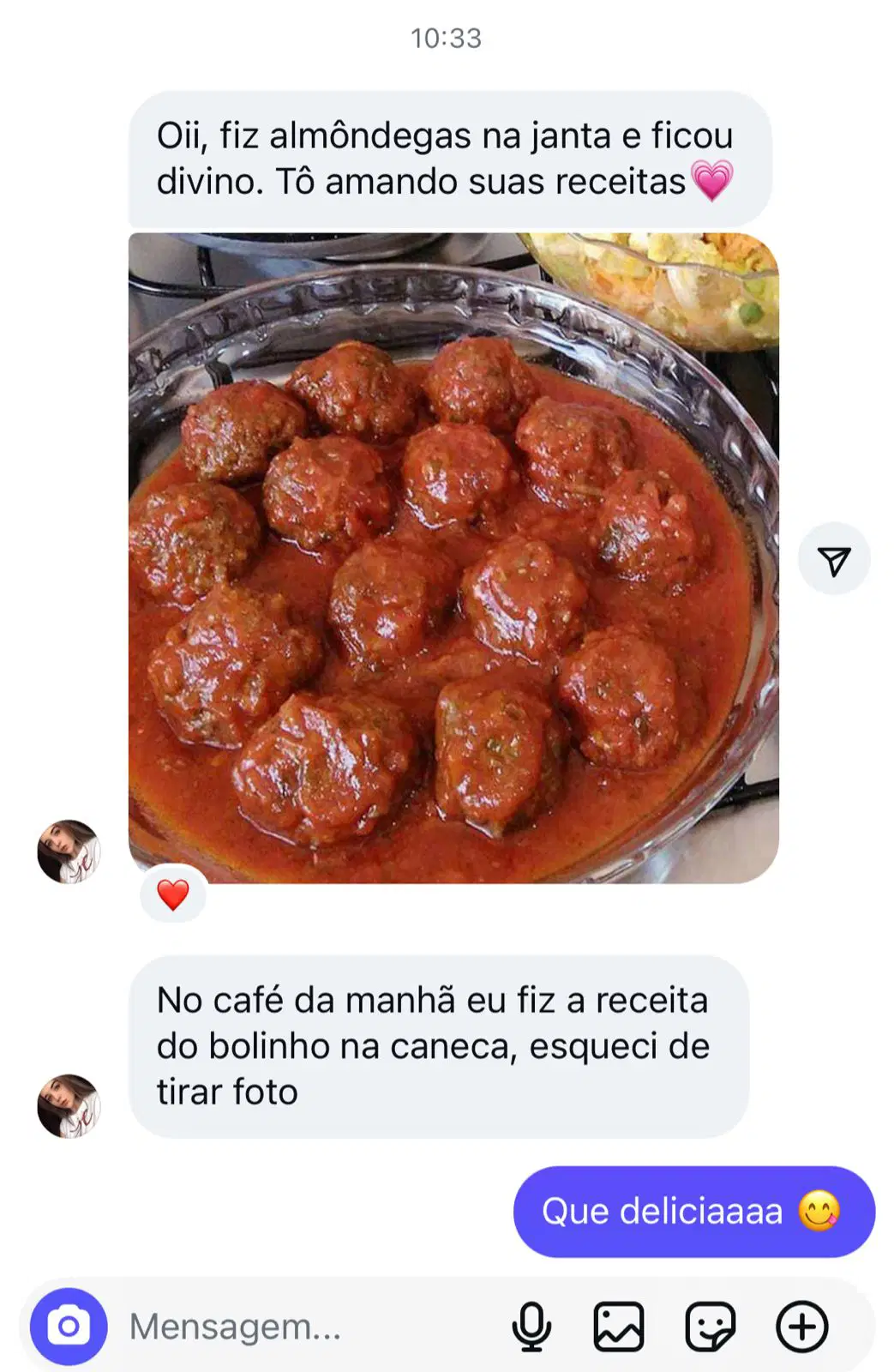 Resultado compartilhado por aluna